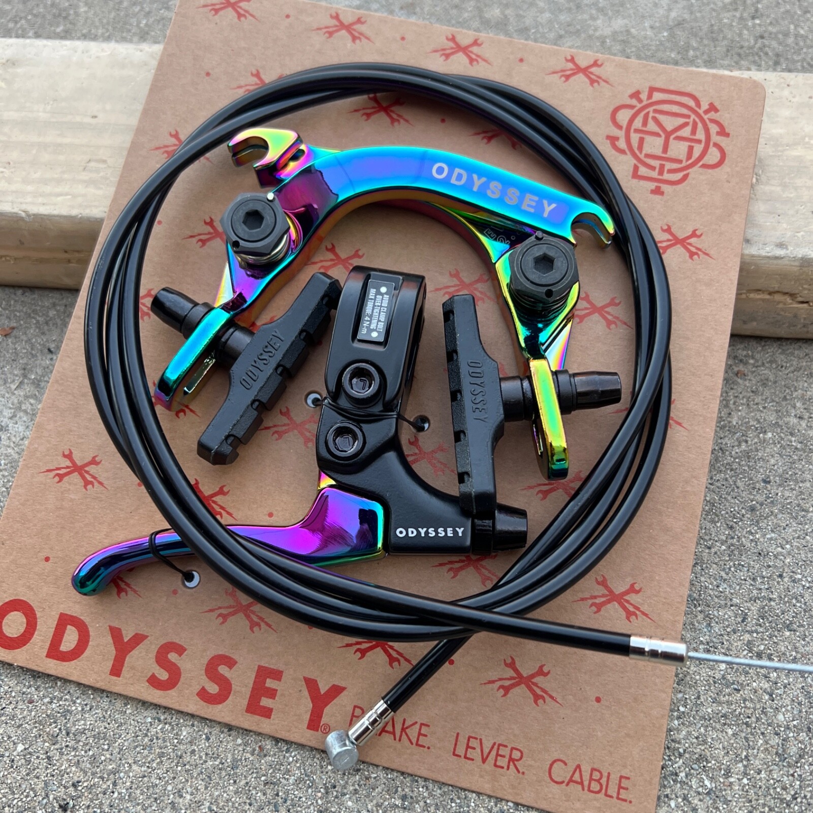 ODYSSEY BMX EVO 2.5 BICYCLE U-BRAKE KIT OIL SLICK JET FUEL LIMITED EDITION