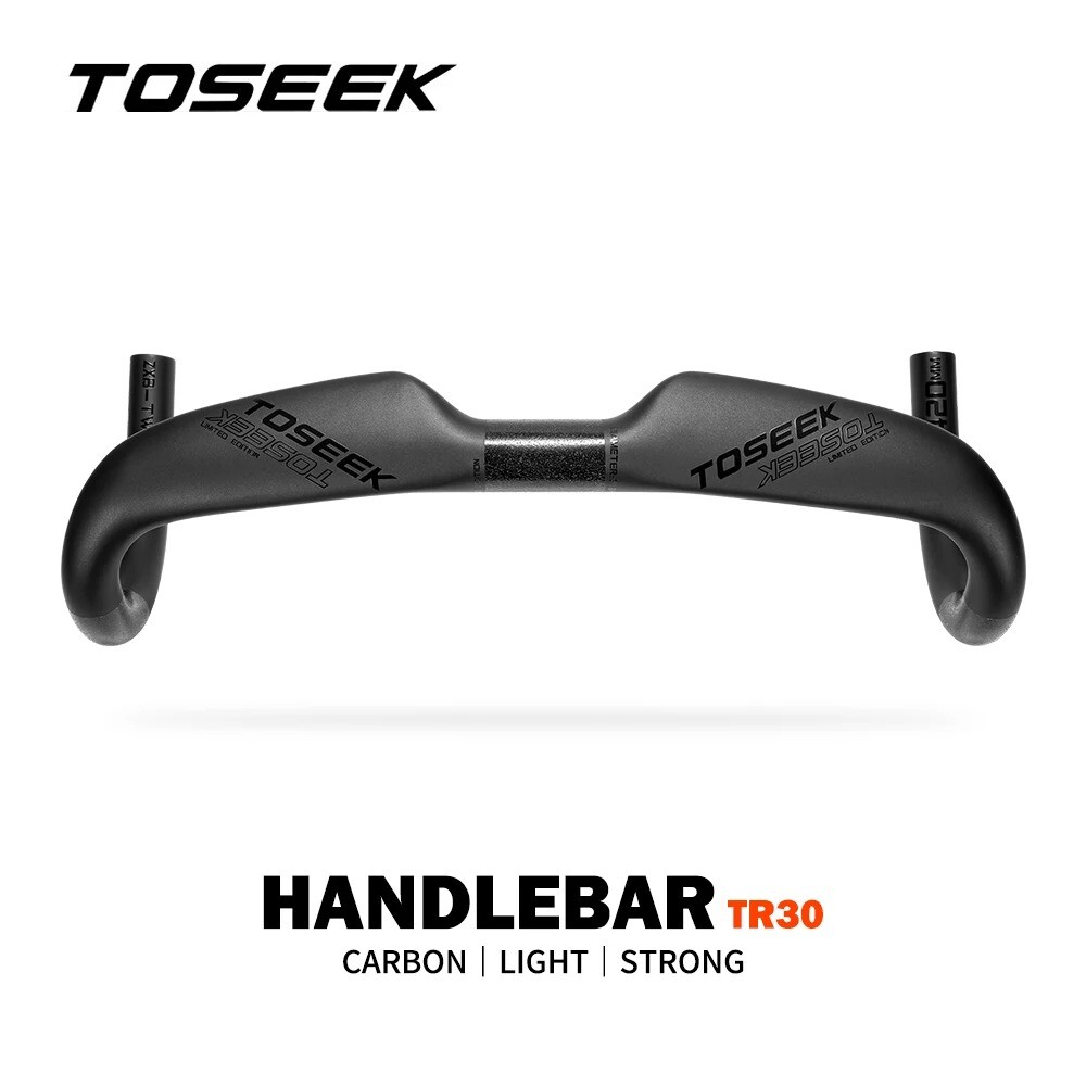 TOSEEK Carbon Bicycle Handlebar Cable Internal Gravel Road Bike Drop Bar 31.8mm