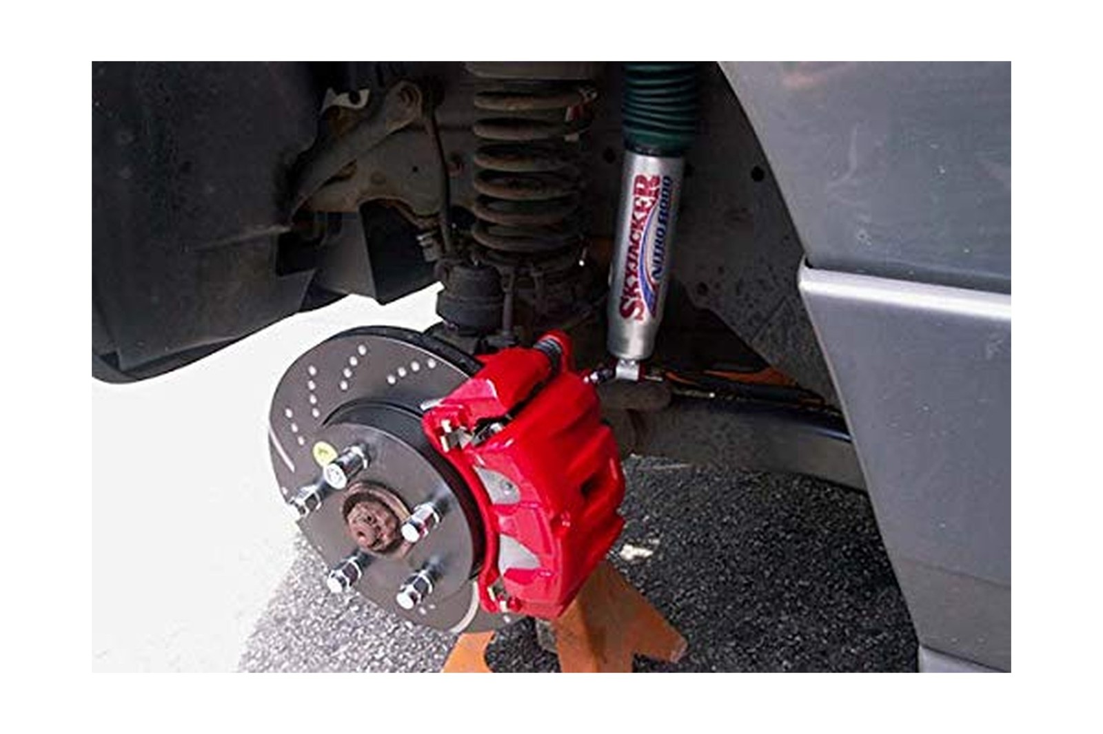 Power Stop S5054 Front Pair of High-Temp Red Powder Coated Calipers For 2007 …