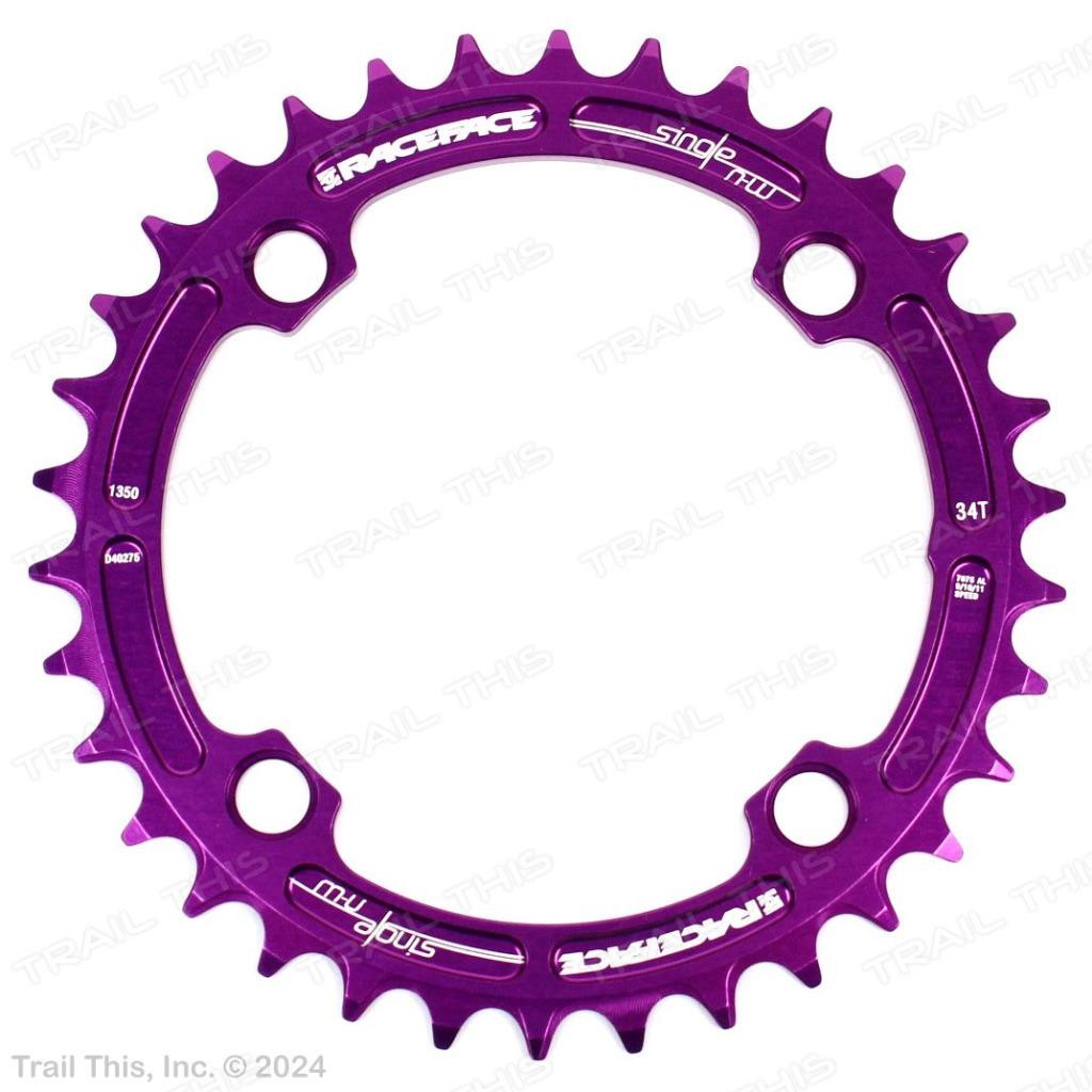 RaceFace Narrow-Wide 34T x 104mm Single Chainring 9/10/11-Speed Ring MTB Purple