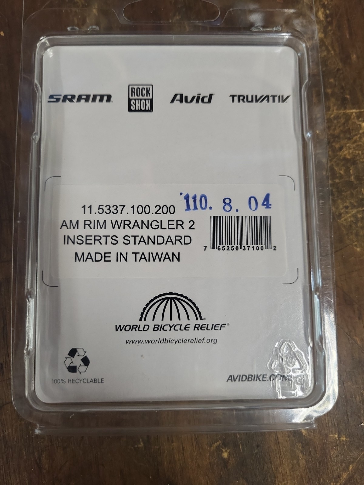 Avid Rim Wrangler 2 Inserts Standard Compound Brake Pad