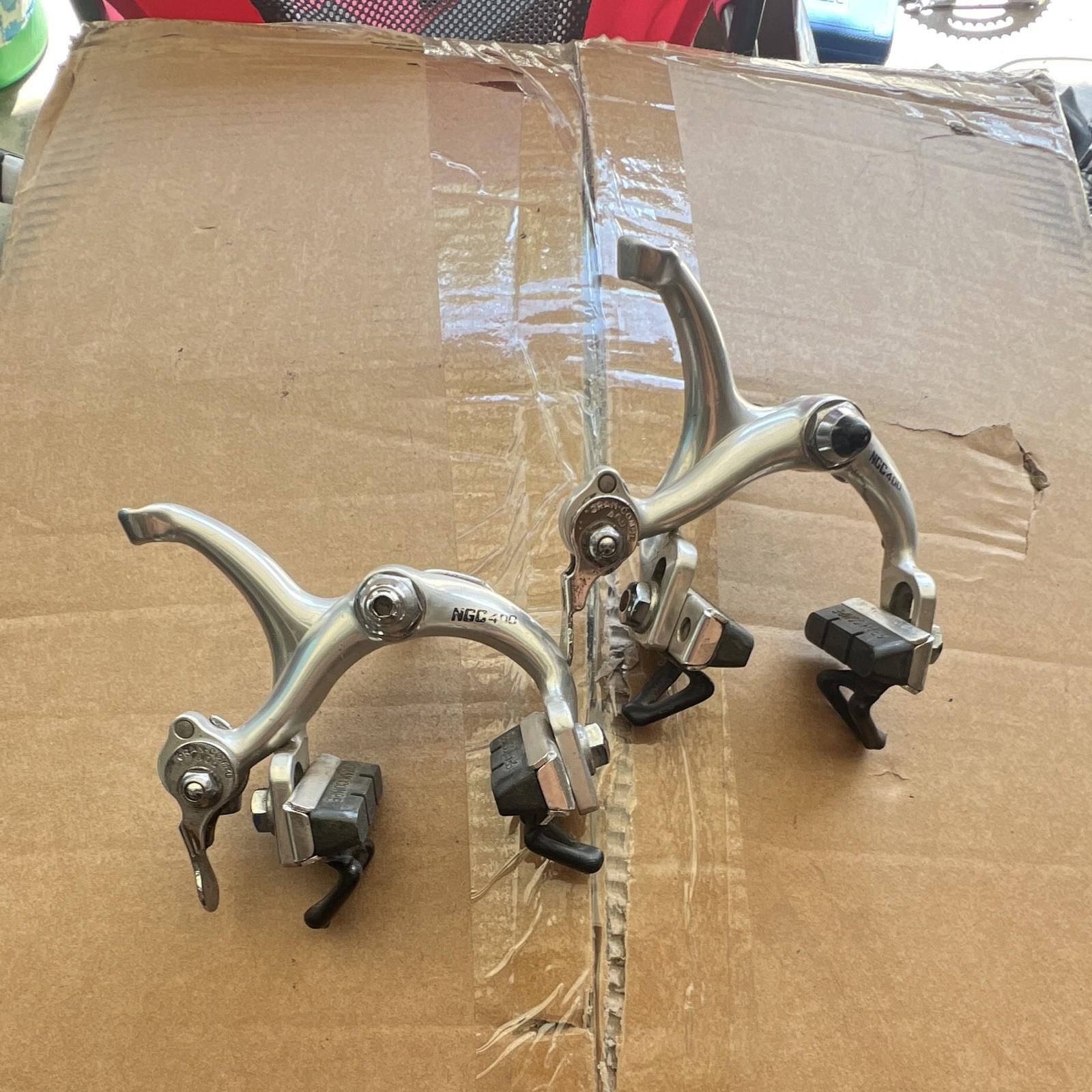 Gran Compe NGC 400 Silver Side Pull Caliper Brake Set Front & Rear Road Bike
