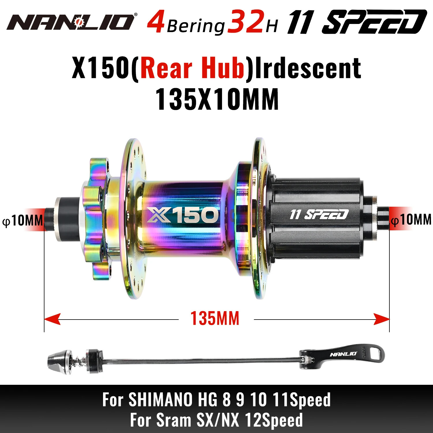 MTB Bike Hub 6 Pawl 3 Teeth 150 Click 32 28 36 Holes HG SX NX 8 9 10 11 12 Speed