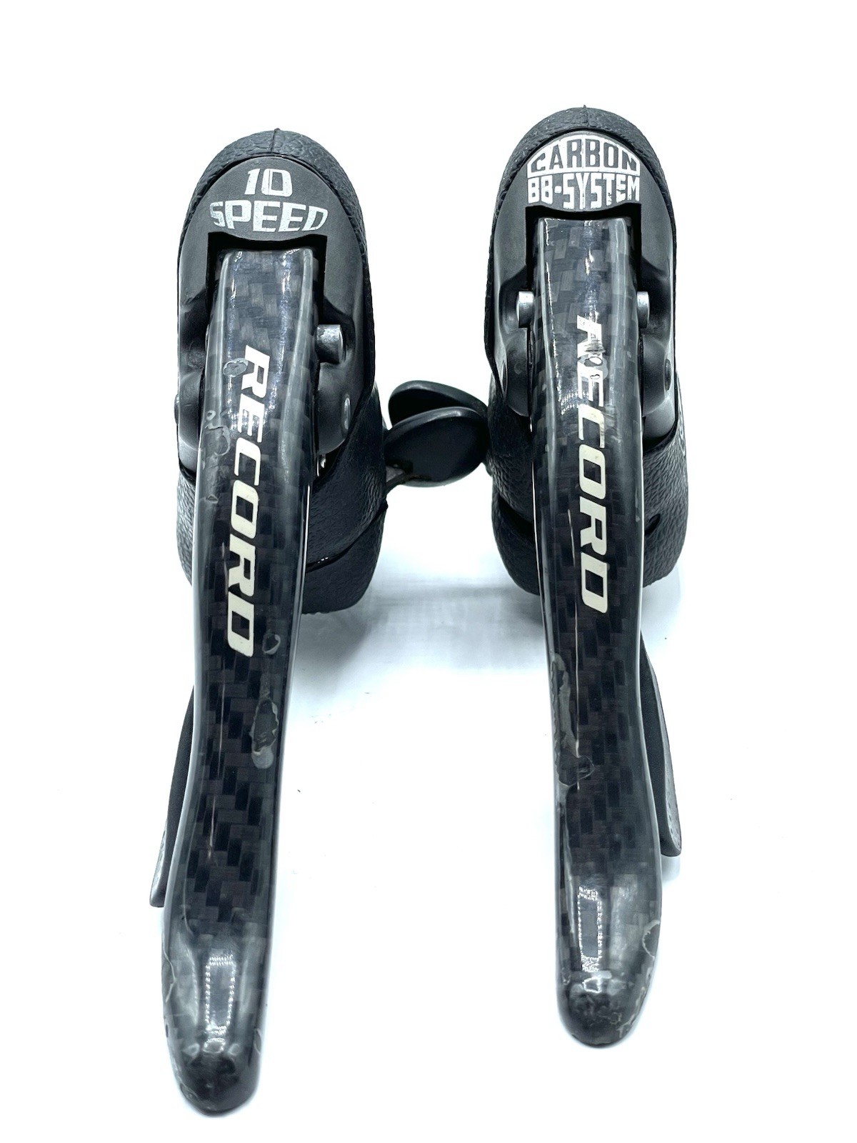Campagnolo Record 10 Speed Carbon Fiber Shifters Road Bike Made In Italy