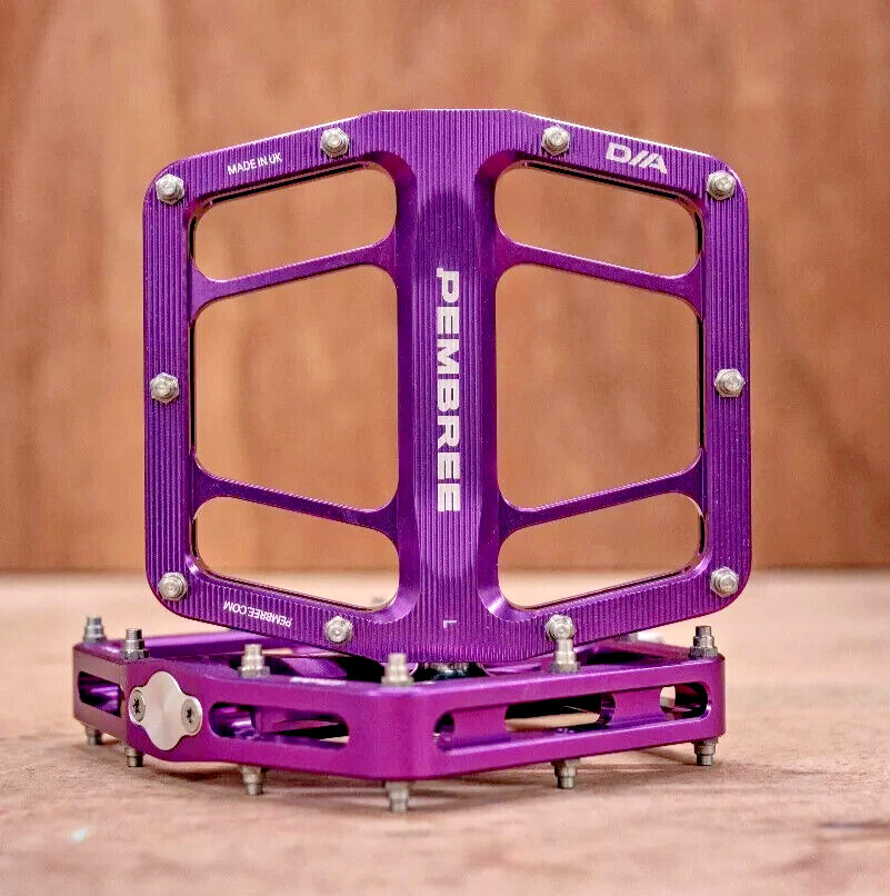 Pembree D2A MTB Flat Pedals Purple Made in UK