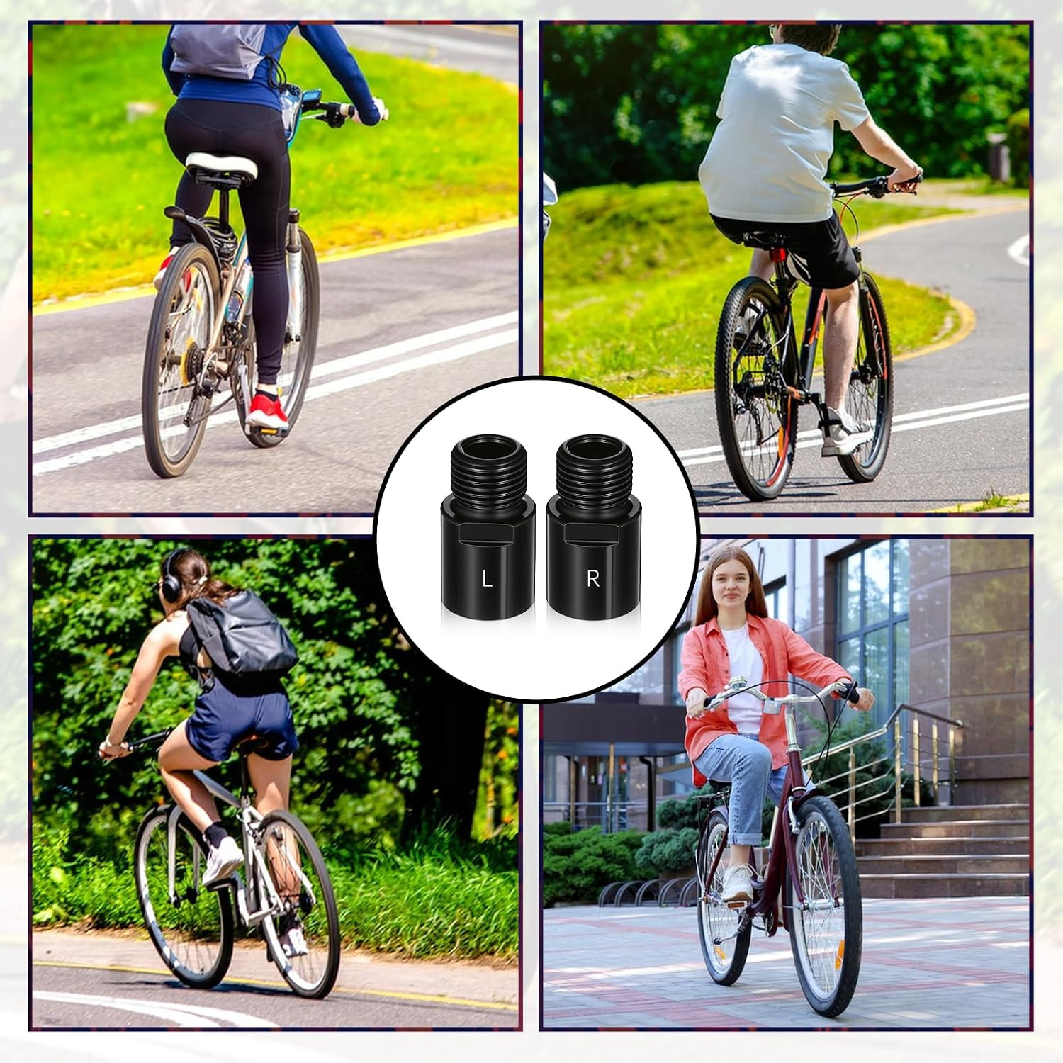 Bike Pedal Extenders, Black Steel Bicycle Pedal Adapter Extended Fit 9/16 Inch S