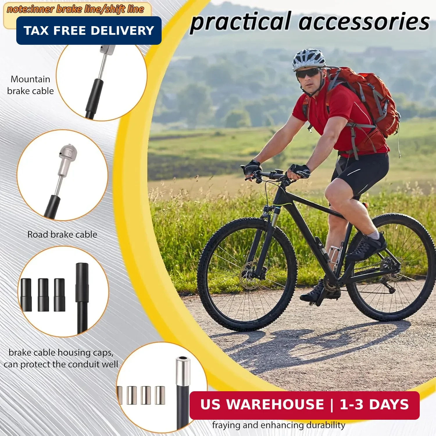 Brake Cable Housing,5mm X 9.84ft Bicycle/Bike Lined Brake Cable Housing with Cab