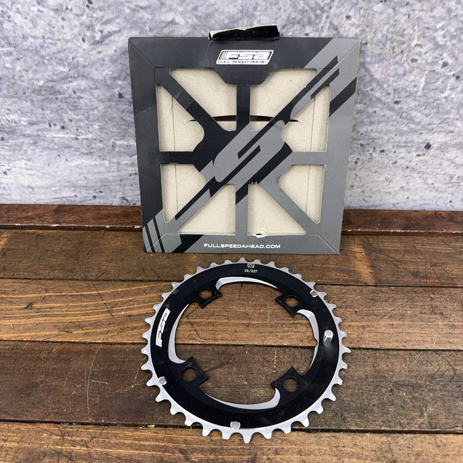FSA 36T Chainring 96 BCD 4-Arm Black Aluminum MTB 11 Speed 36 Tooth Afterburner