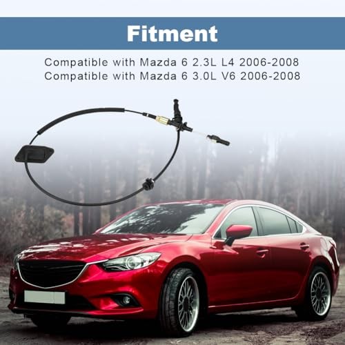 Automatic Transmission Shift Cable Compatible with Mazda 6 2.3L L4 3.0L V6