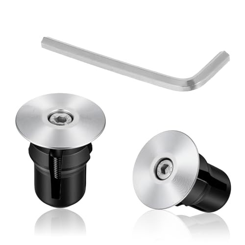 Handlebar End Caps Bar End Plugs Caps, Aluminum Adjustable Bike Bar Ends