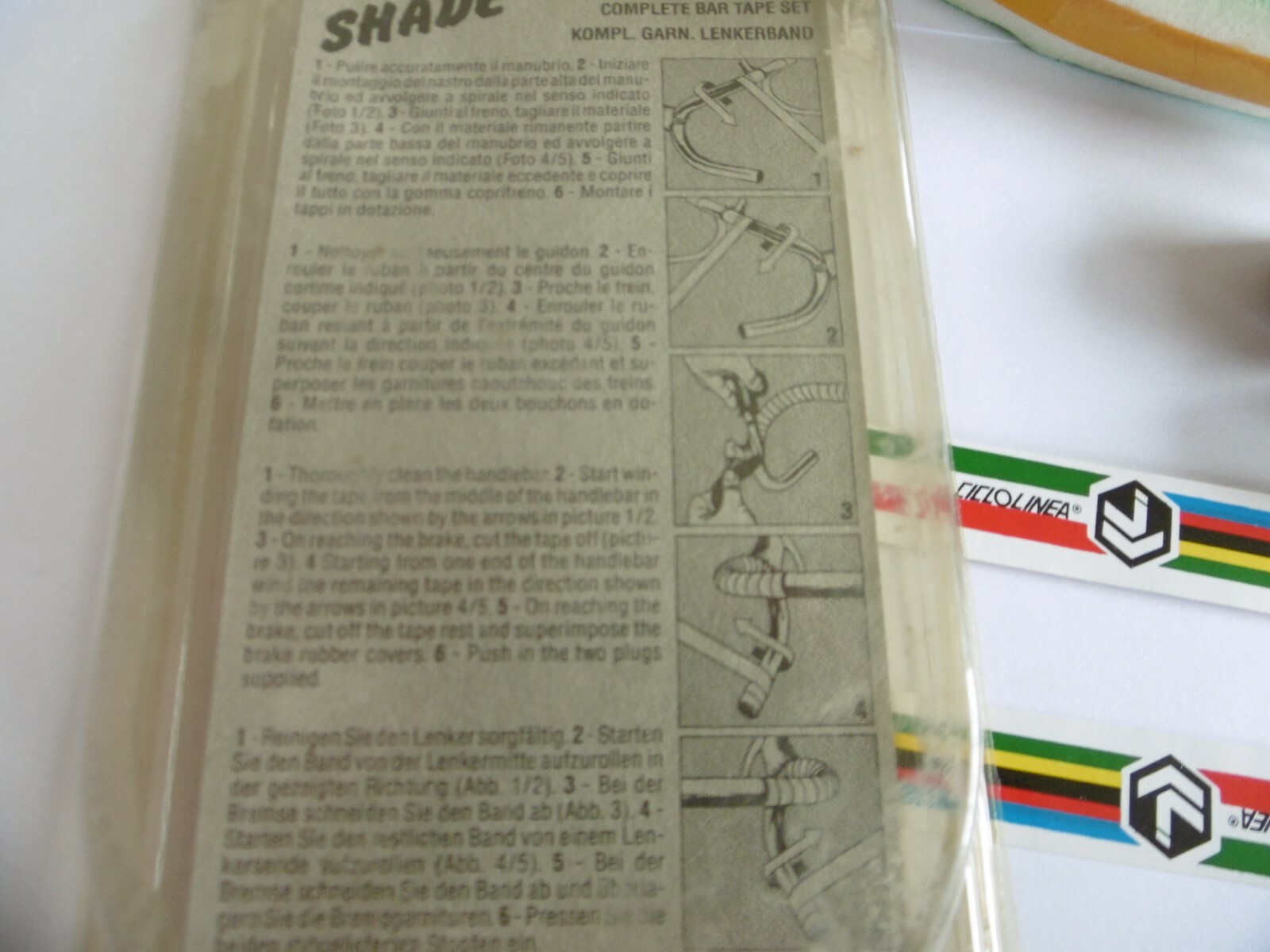 Ciclolinea Pelten Shade Handlebar Tape With Dust Caps Green Made in Italy NOS