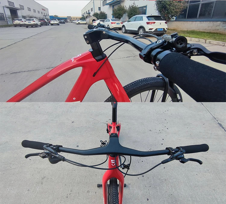 MTB Mountain Bicycle Carbon Riser Handlebar 3K UD Glossy Integrated Handle Bar