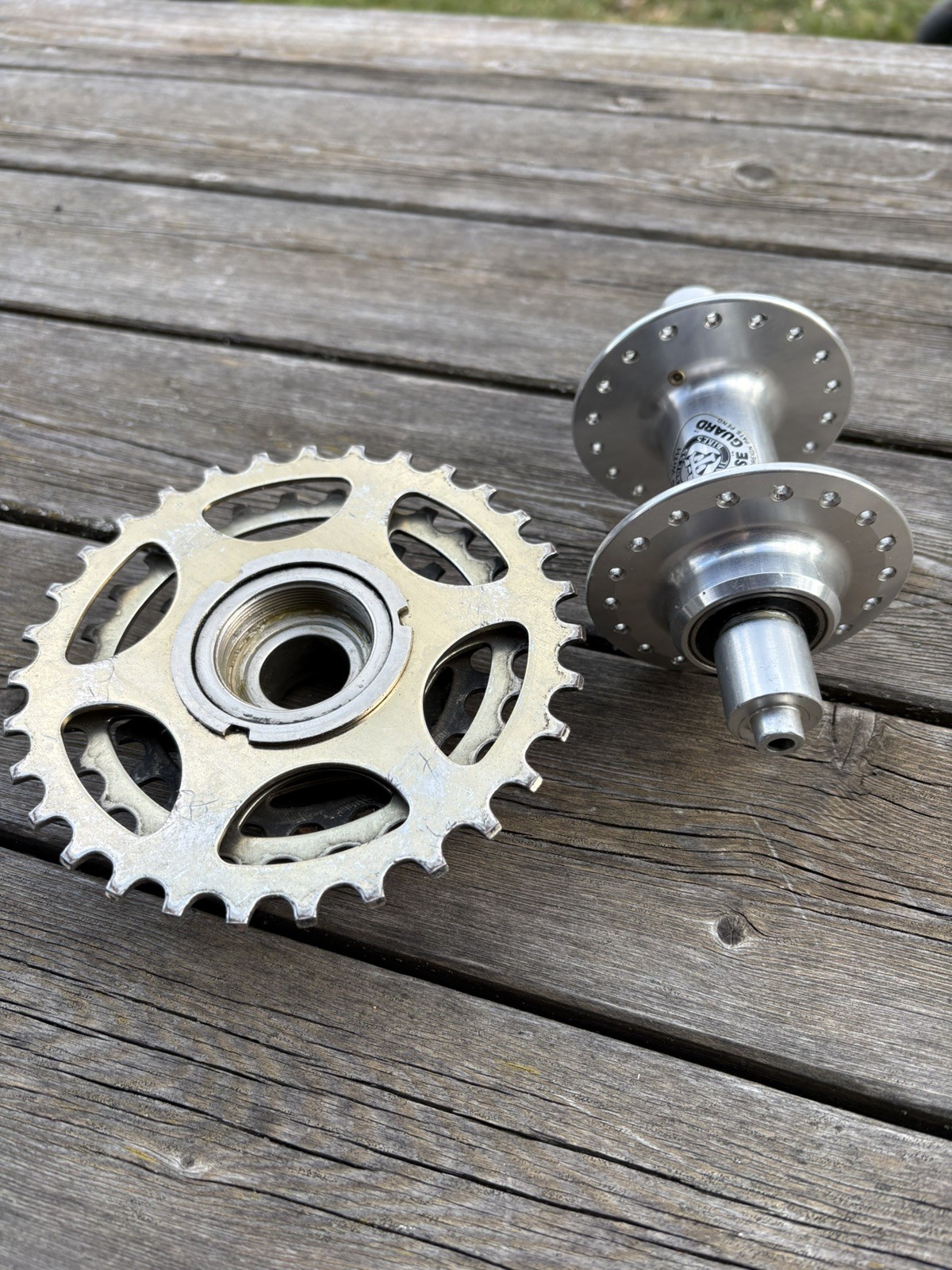 WTB Wilderness Trail Bikes Classic Grease Guard Rearhub + Dura Ace Freewheel