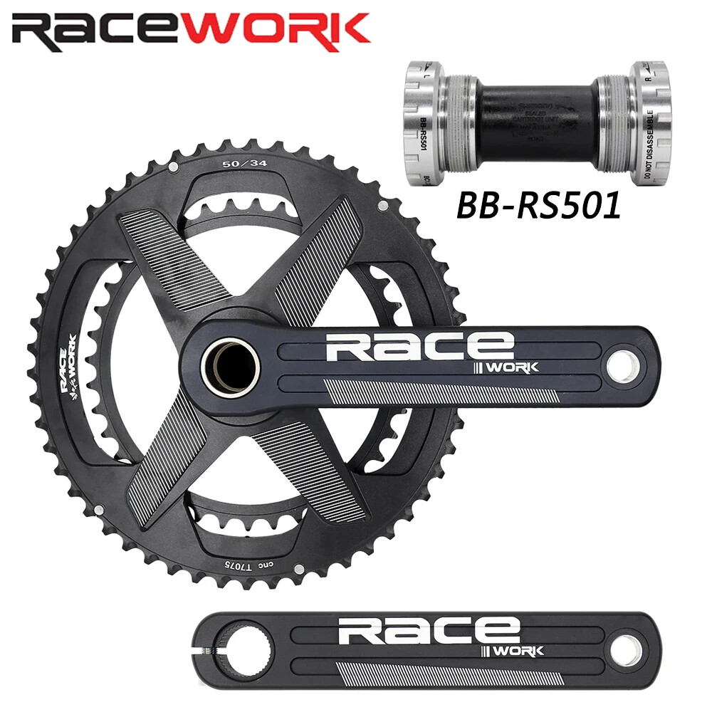 Road Bike Crankset Crank 170/172.5/175mm Double Chainwheel 50-34T/52-36T/53-39T