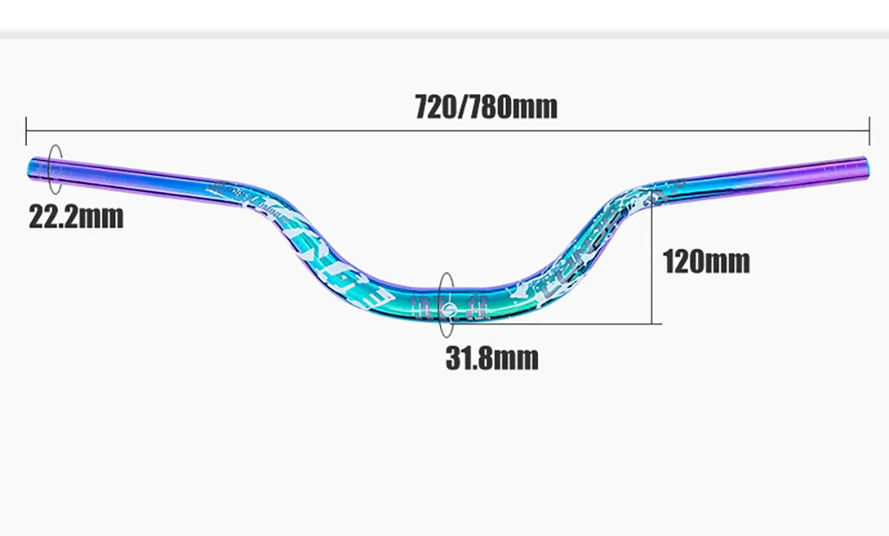 Mountain Bike Handlebar 31.8mm 720 – 780MM MTB Bicycle Riser Flats Handlebars