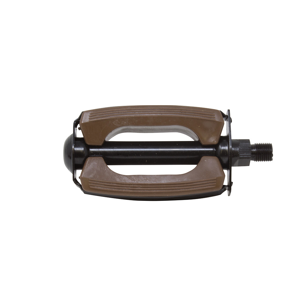 Classic Vintage Bow Style Bicycle Pedal Krate Rubber Pedals 1/2″ Brown/Black