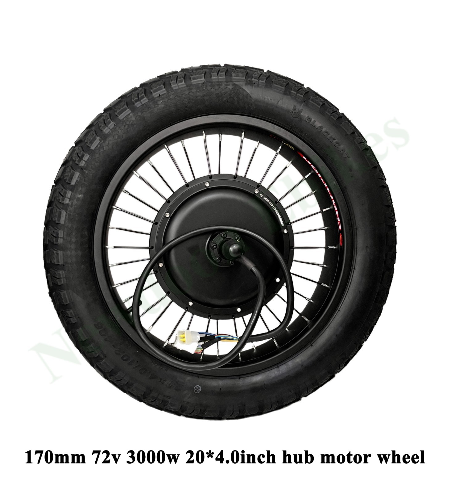 US stock: 170/190mm 72V 3000/5000W hub motor wheel with 20*4.0inch fat bike rim