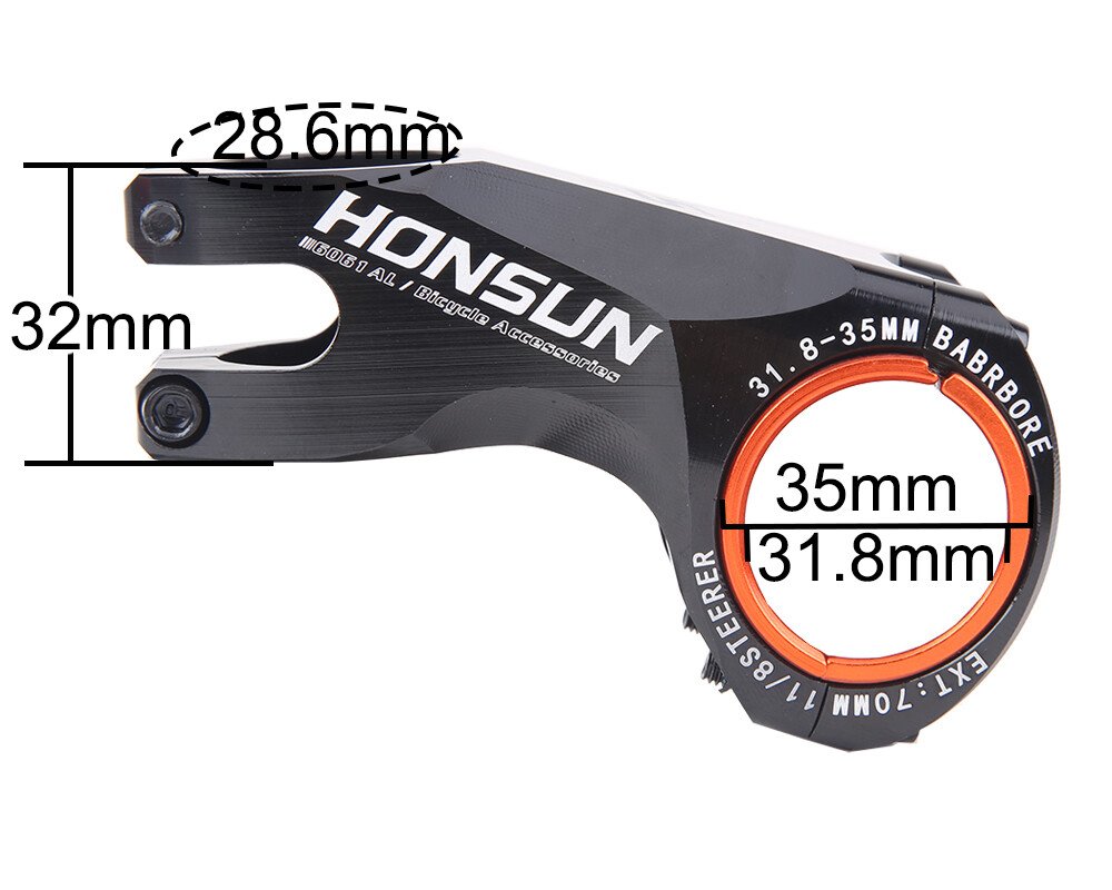 Bicycle Stem -17° CNC Aluminum Alloy Stem MTB XC AM Road Bike Short Stem 70mm