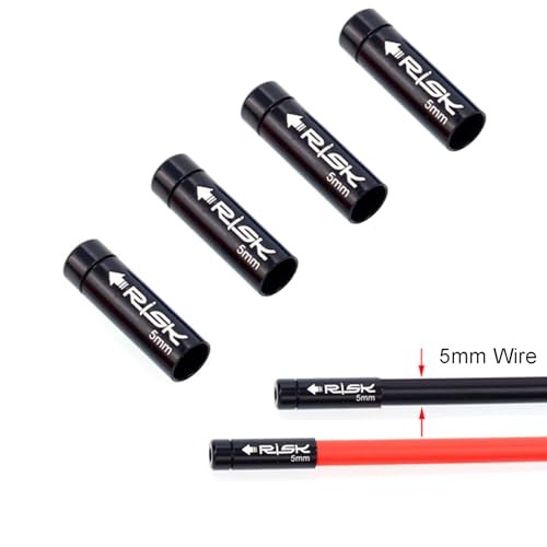 5mm and 4mm Aluminum Alloy Bike Brake Shifter Cable Housing End Caps, Alloy