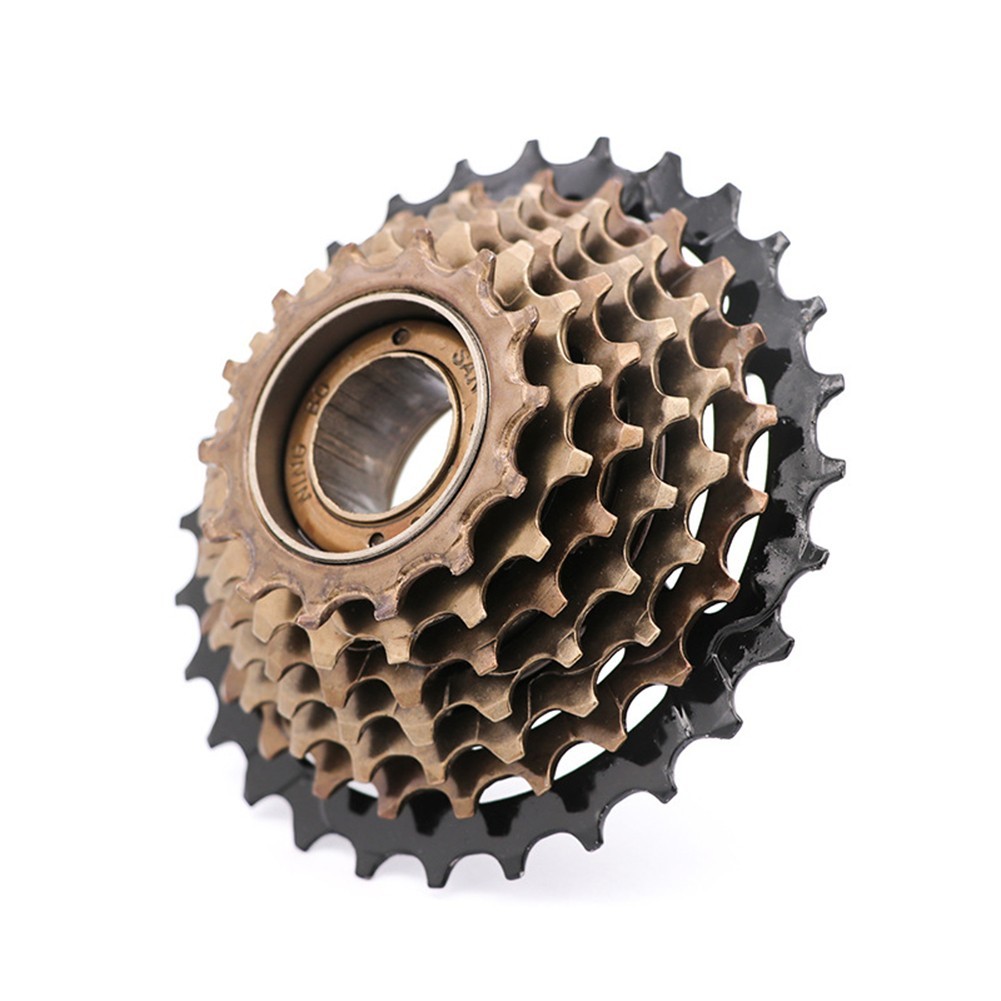 Brown High carbon Steel Bike Parts Screw On Freewheel for Bike 678 Speed