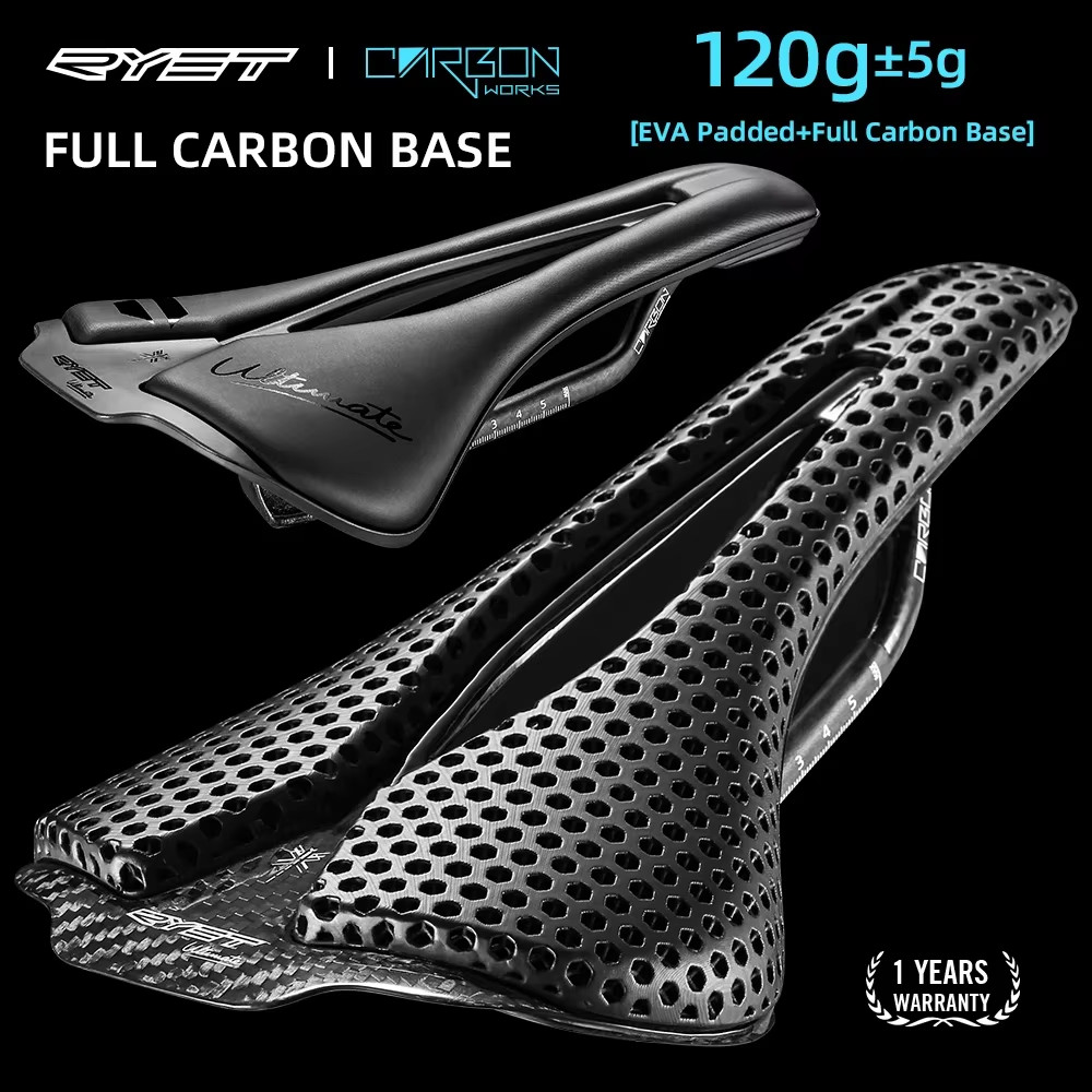 3D Printed Bicycle Saddle 120G Carbon Cushion Super Light Bike Seating for MTB G