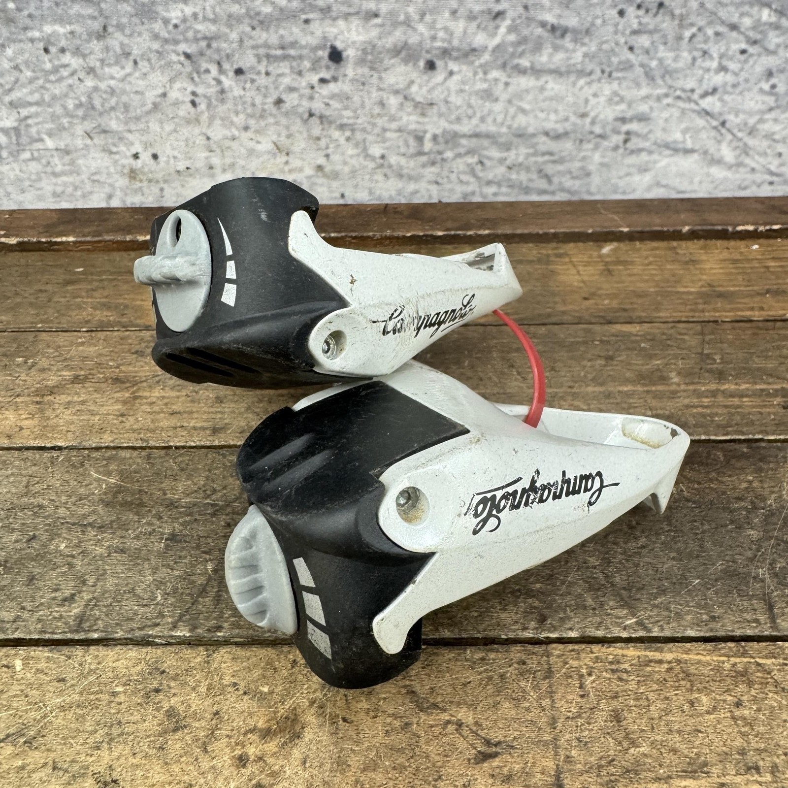 Vintage Campagnolo Pedals Clipless White 9/16 In Road Race Bike Pair Eroica