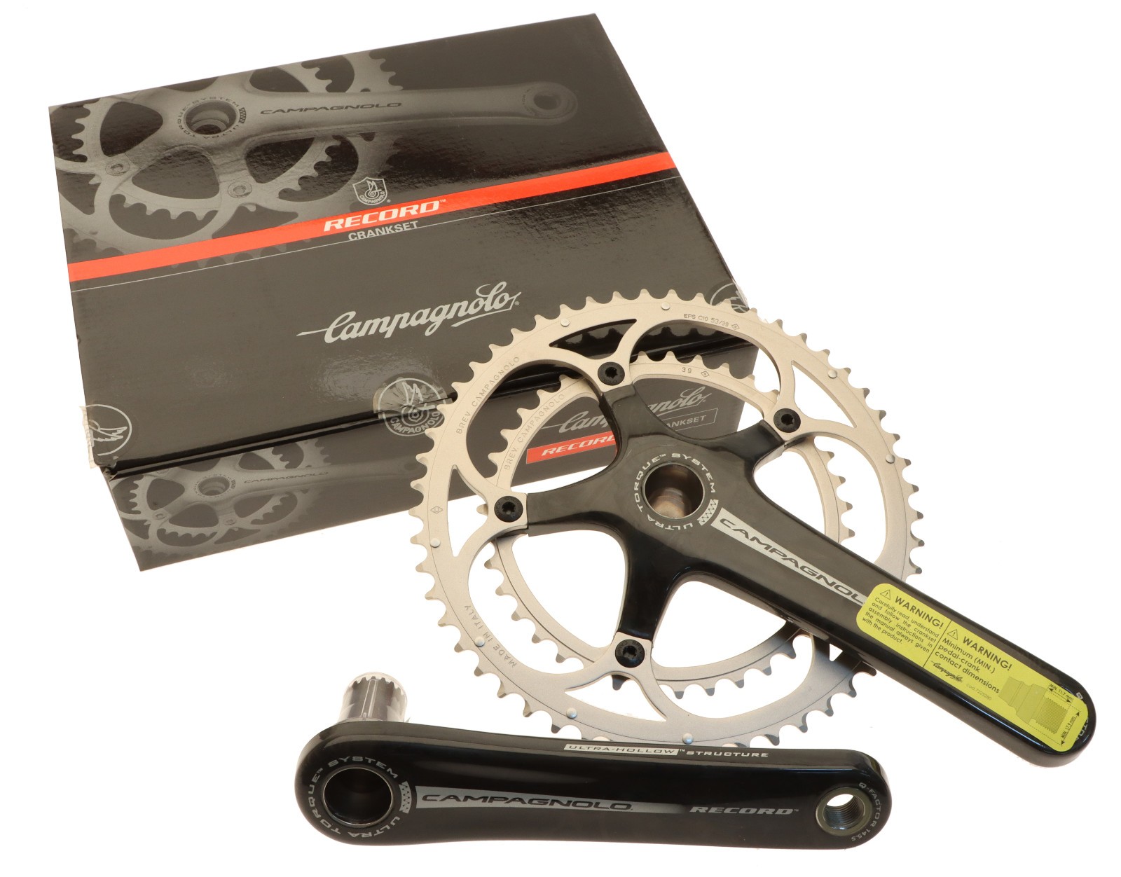 Campagnolo Record Carbon Crankset 53/39T 10 Speed 172.5mm 2007 NEW NOS