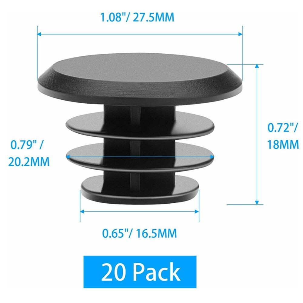 20x Plastic Handlebar Bar End Plugs Caps for Road Mountain Bike Bicycle C151