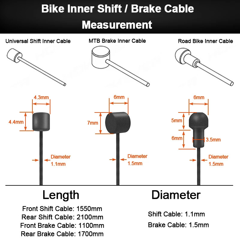 Bike Shifter Brake Cable Set MTB Road Bike Front Rear Derailleur Shift Cable Bra