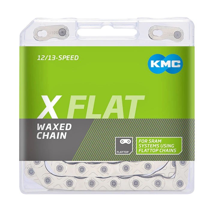 KMC X-Flat 12-13sp Chain, Pre-Waxed, Silver