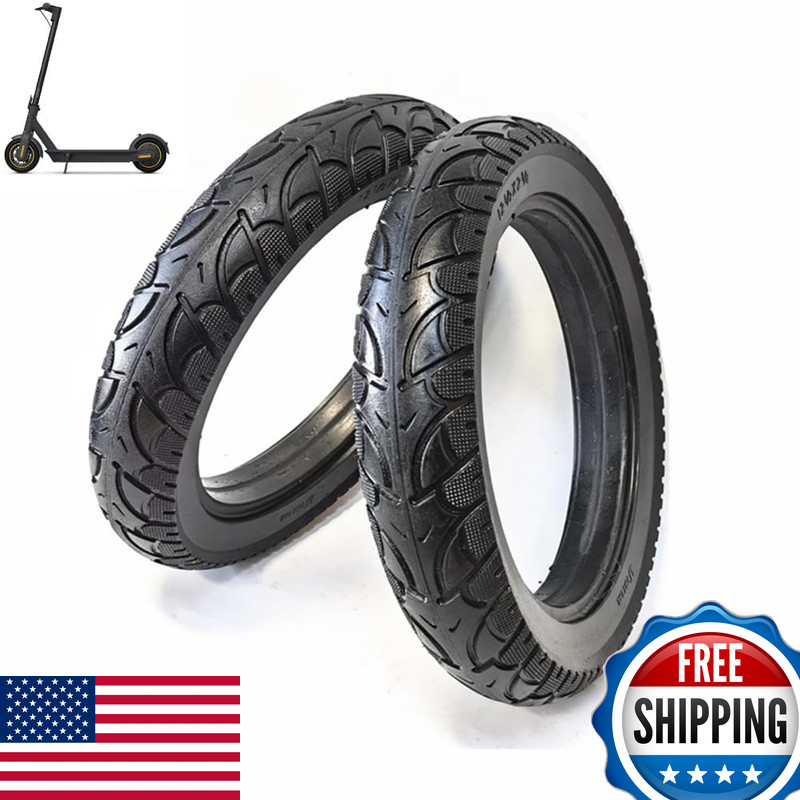 Lioaeust 2Pcs 12 Inch Solid Tyre 12 1/2X2 1/457-203 For Electric Bike Scooter