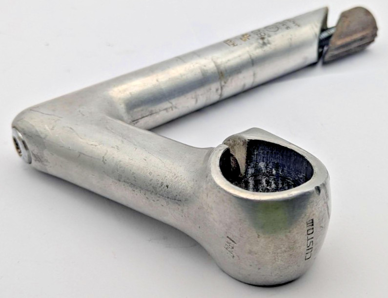 SR CUSTOM QUILL STEM JAPAN 22.2 CLAMP 25.4MM 80MM SILVER ALUMINUM SAKAE 5355