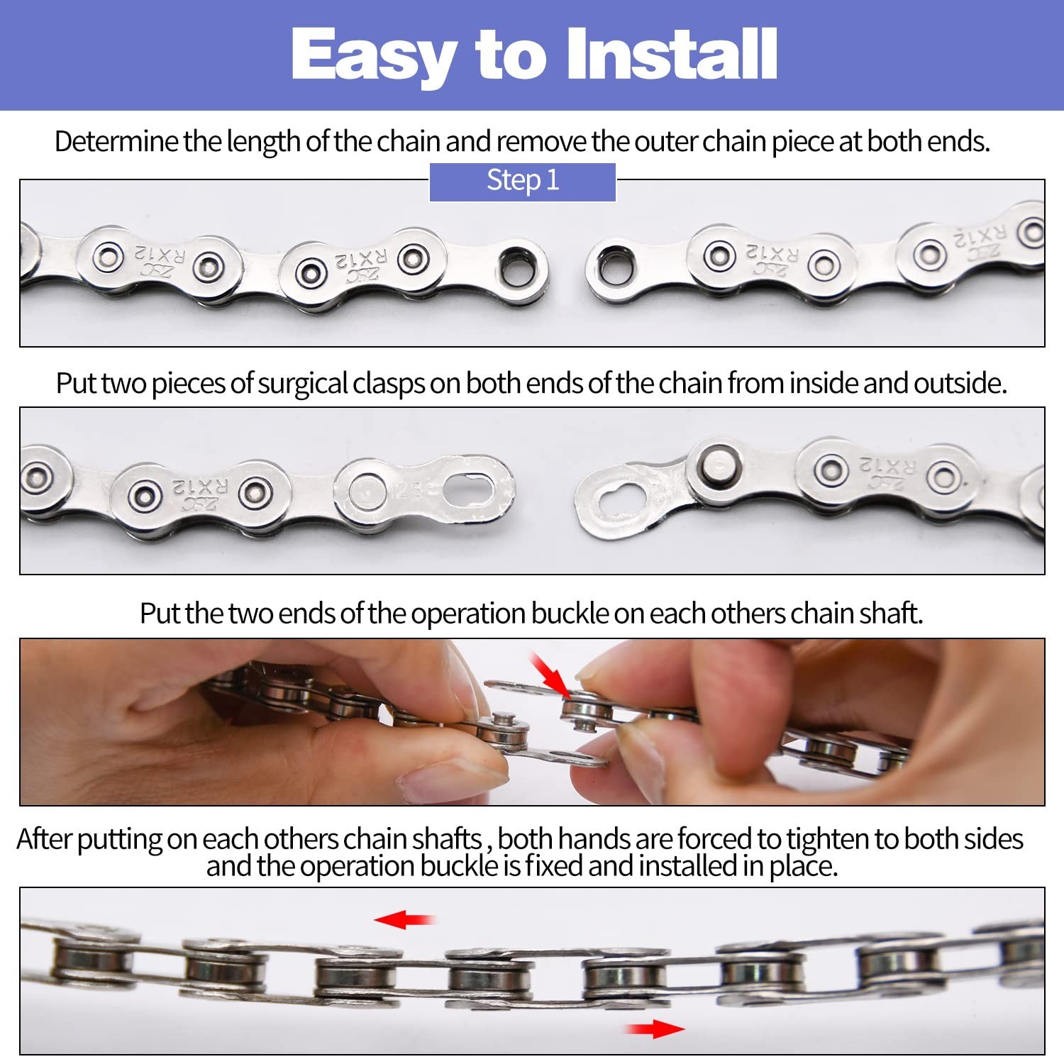6/7/8 Speed Bike Chain, Bike Chain for Road Mountain Racing Cycling