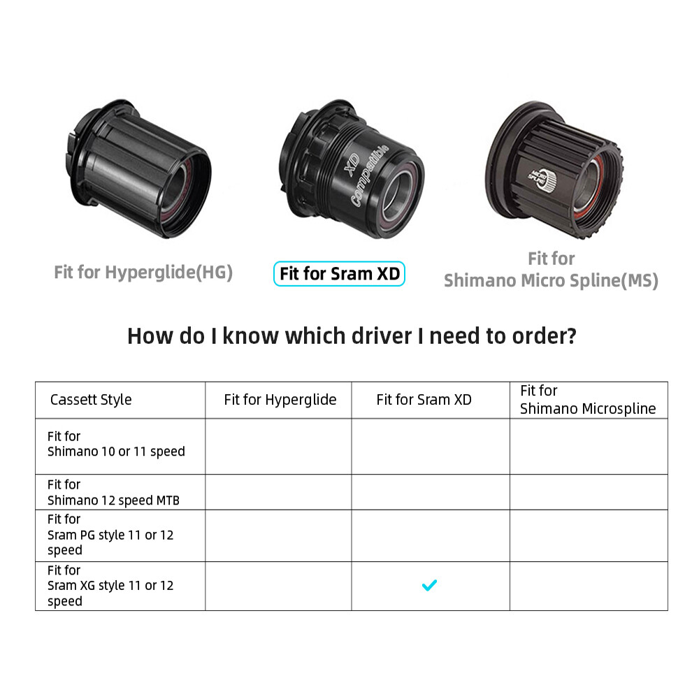 MTB 12s 10-50T 12 Speed Bicycle Cassette CNC Mountain Bike Freehub for SRAM XD