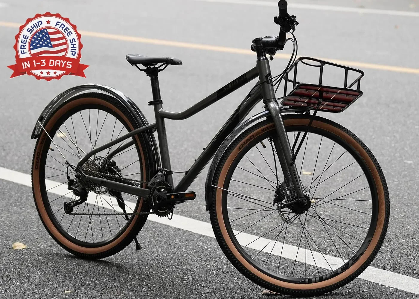 City Road Bike Pedals, Engineering Plastics with Reflector, E-Bike Universal Fit