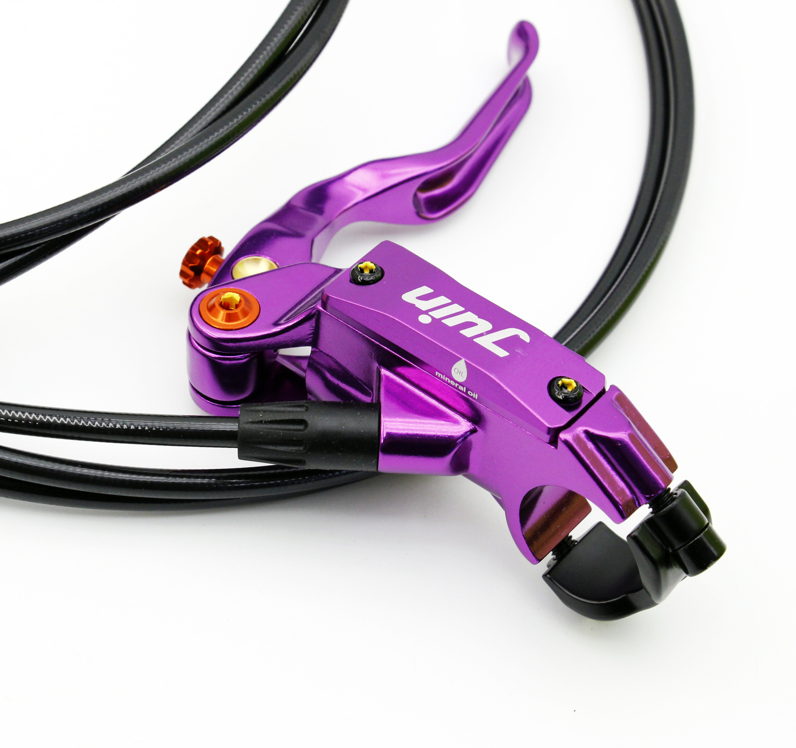 Juin Tech DB2 Purple MTB E-Bike Hydraulic Disc Brakes Front & Rear + 160 Rotors