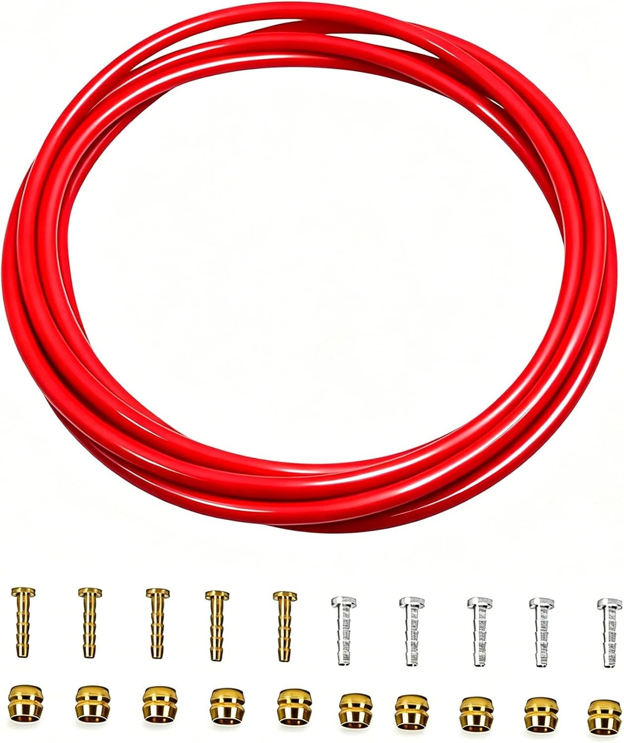 Bike Hydraulic Brake Hose Kit, 2500mm Bike Brake Oil Tube ID.2mm x OD.5mm with