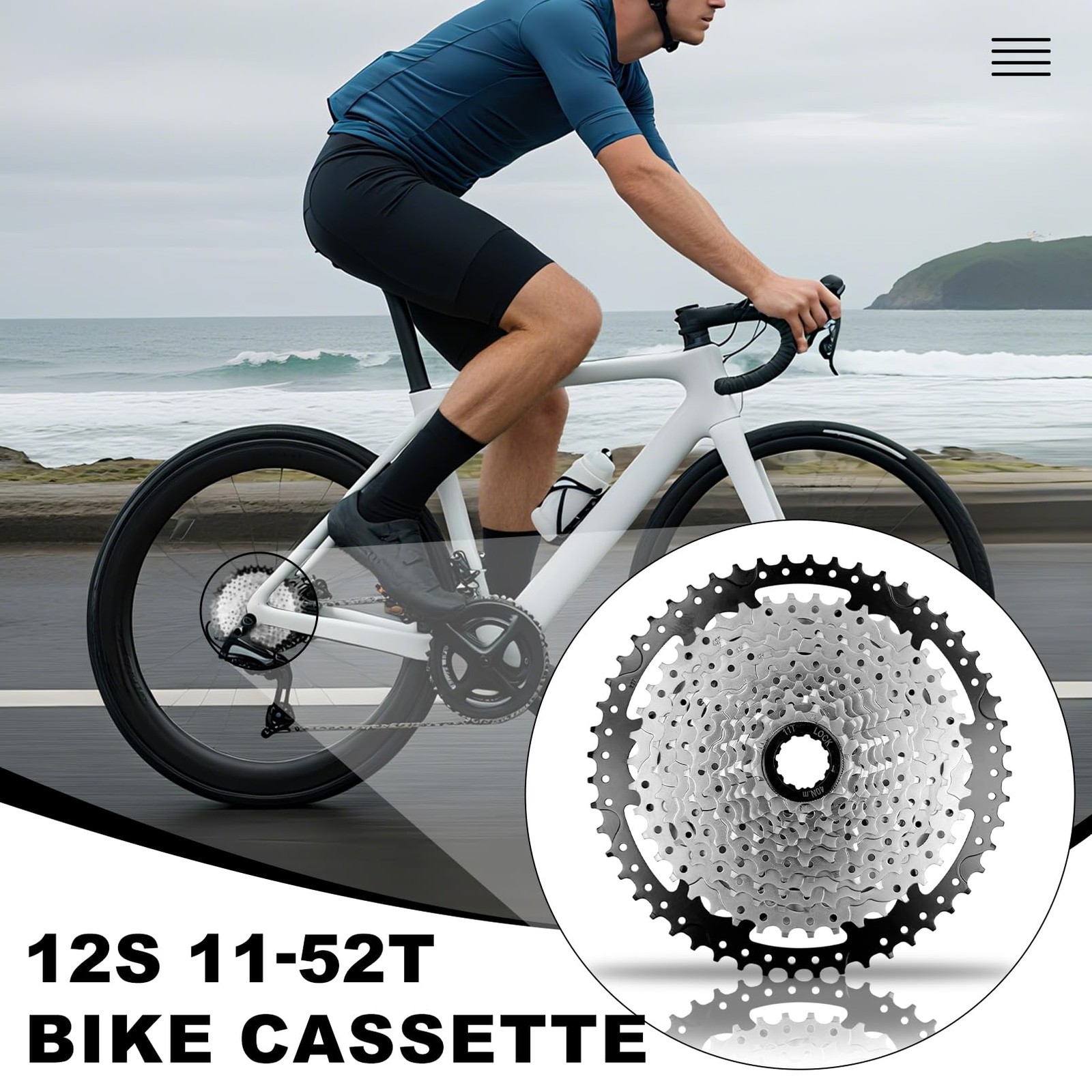 12 Speed Bike Cassette Freewheel Wide Ratio Bicycle Component Mountain