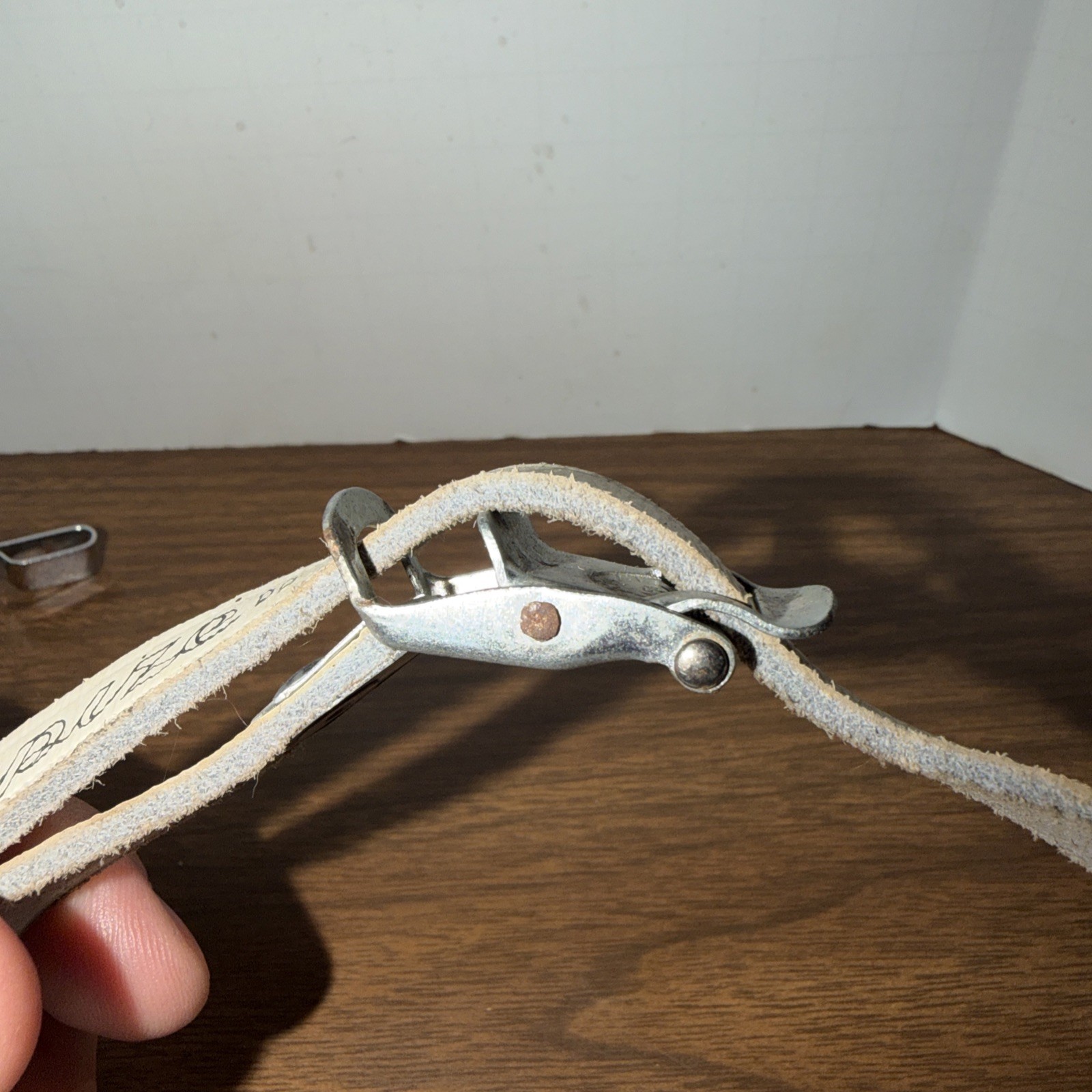 Vintage Christophe Road Bike Toe Cages Clips w/Lapize Leather Straps France