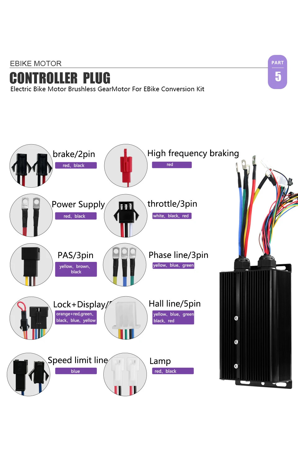 72V 5000W Snow Fat Electric Bike 20/24/26inch Brushless Non-gear Rear Hub Motor