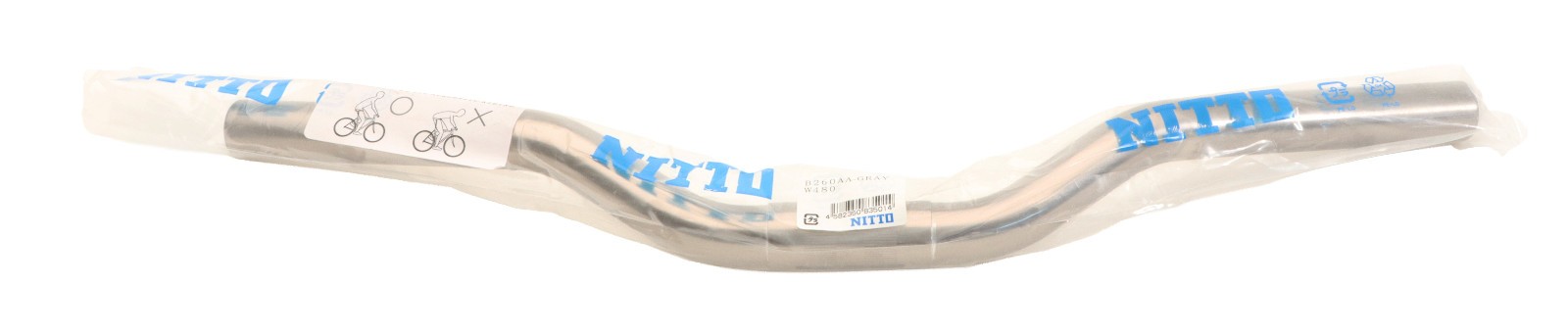 Nitto B260AA Urban Riser Handlebar Gunmetal 25.4mm Clamp x 48cm Width NOS NEW