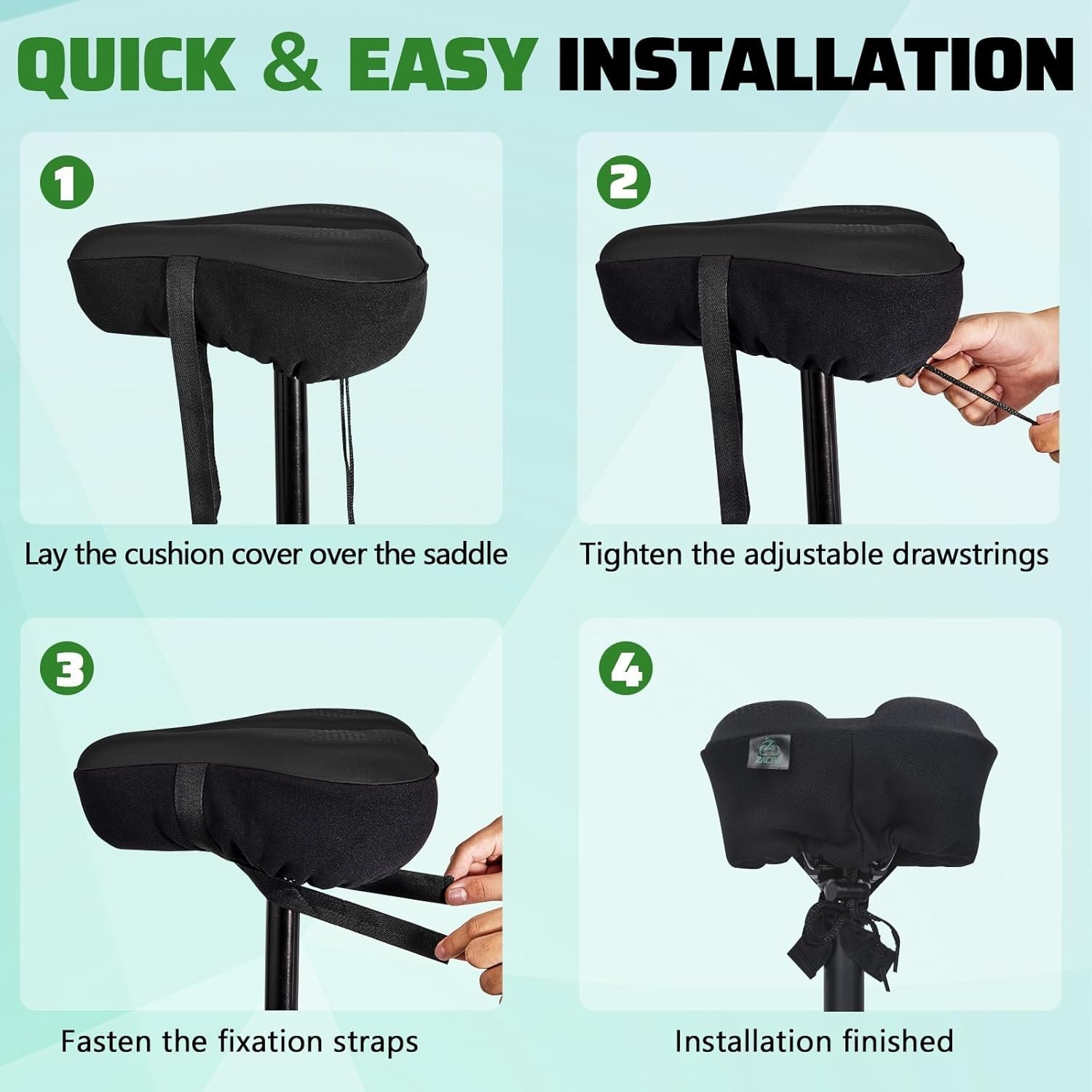 Luxurious Gel Bike Seat Cushion for Ultimate Comfort – Fits Peloton & Road Bikes
