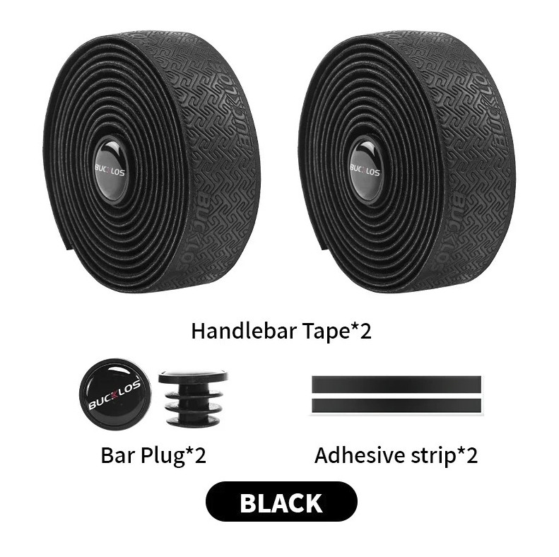 2pcs Road Bike Handlebar Tape Anti-Slip Waterproof PU EVA Wrap Set – NEW