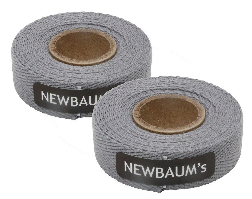 2-Rolls Newbaums Cotton Cloth Road Fixie Bike Handlebar Drop Bar Tape Wrap Grey
