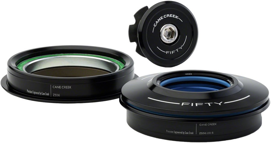 Cane Creek 50 Headset – ZS56/28.6/H8 Upper | ZS56/40 Lower, Tapered, Black
