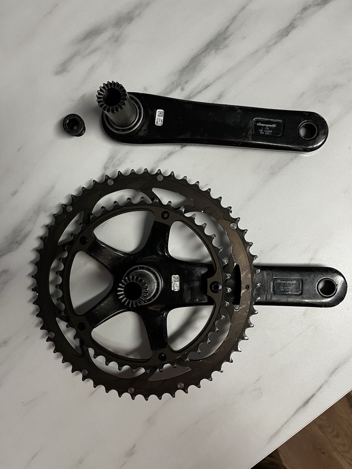 Campagnolo Super Record Ultra-Torque Carbon Road Crankset 170mm, 53/39.