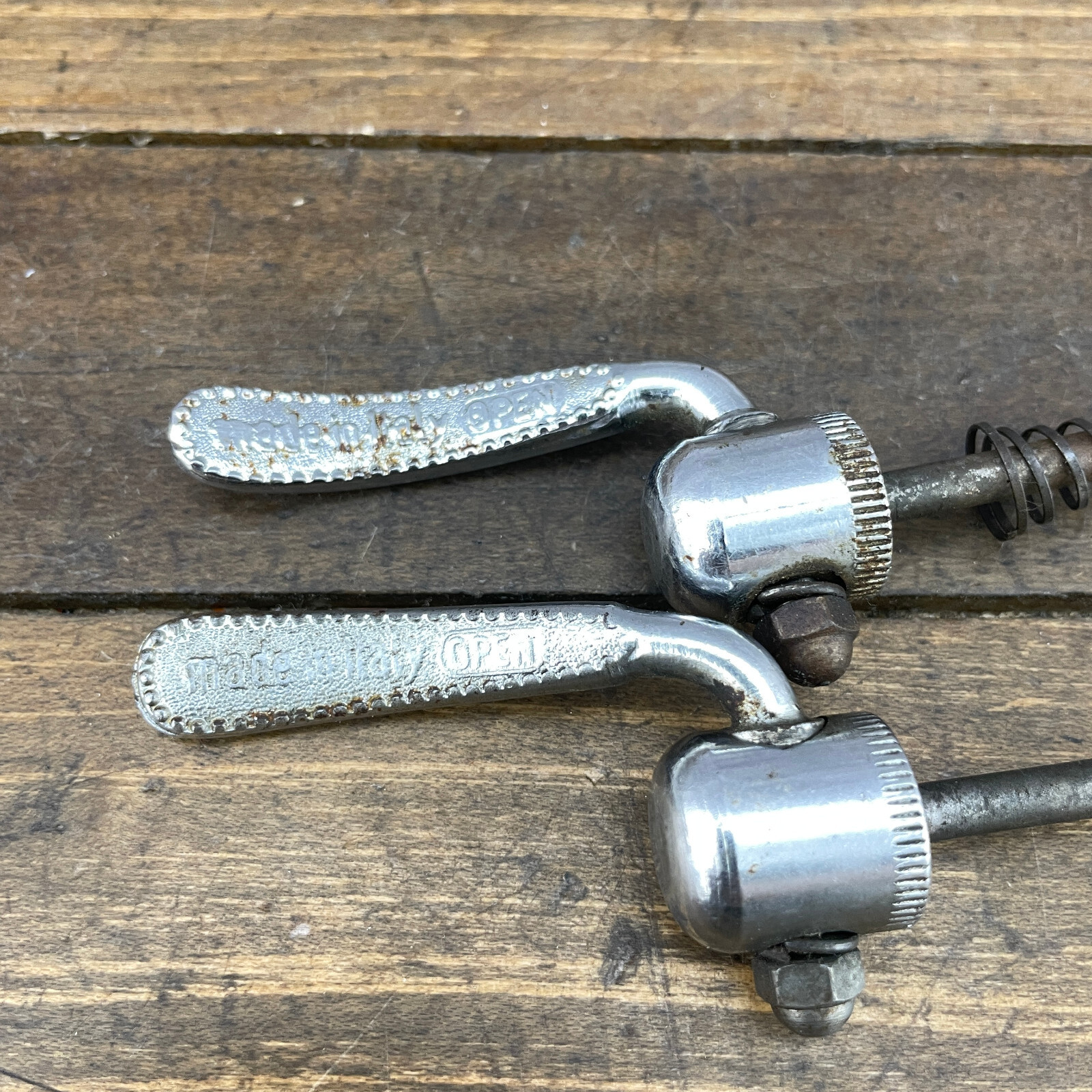 Vintage Cycle Pro Skewers 126 mm 96 mm Italy Quick Release Curved Italy
