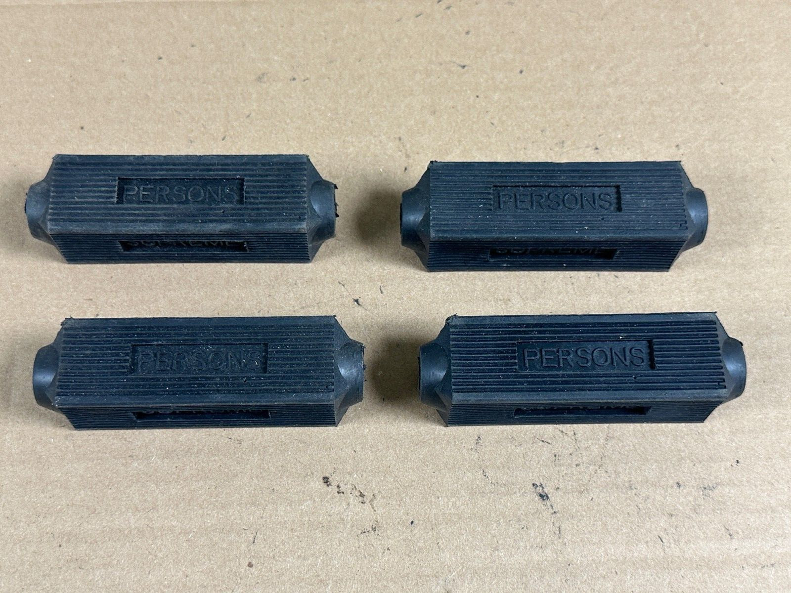 NOS Persons Supreme Rubber Pedal Blocks w/Reflectors 4″ x 1″ for Schwinn/Raleigh
