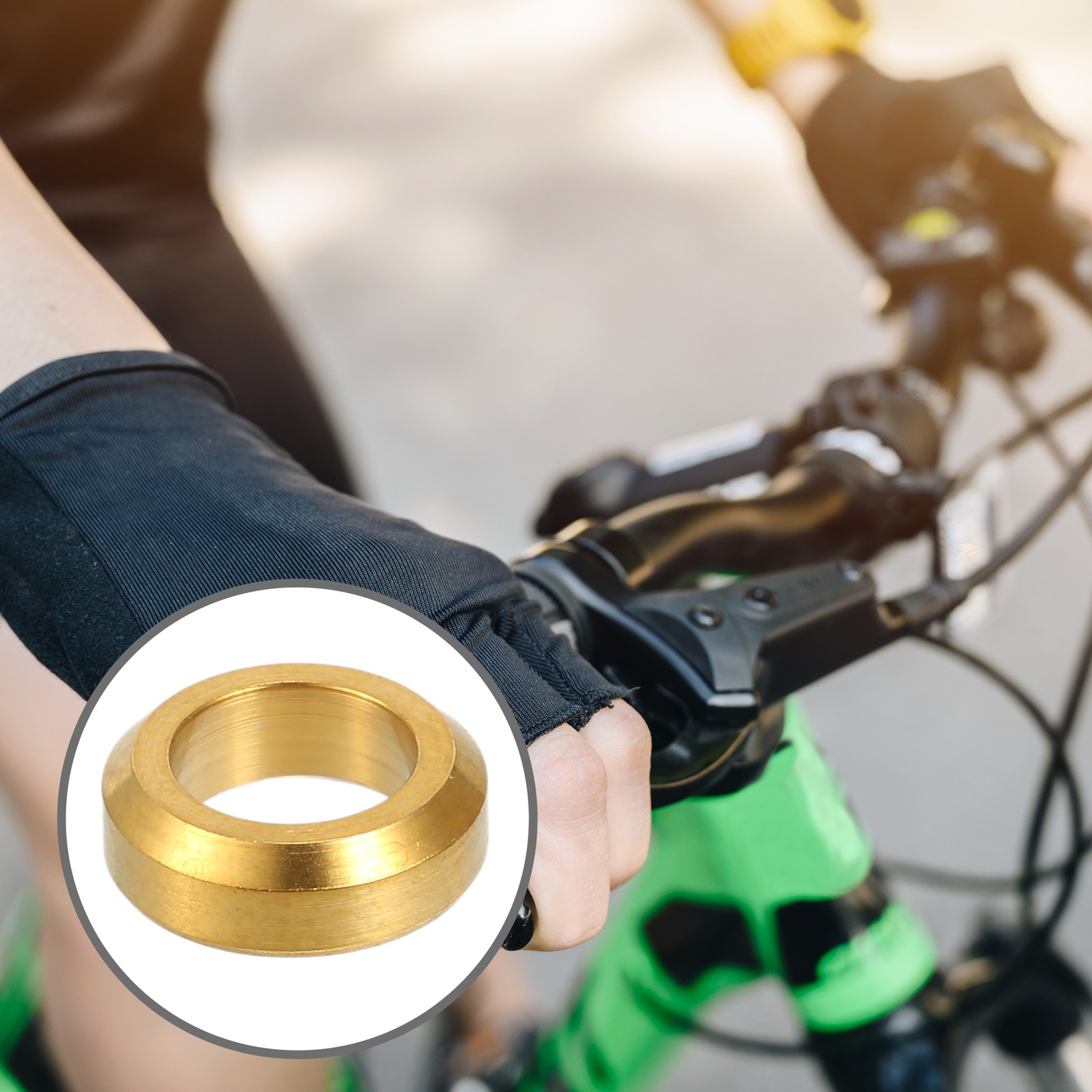 4 Pcs M6x5.5 Universal Bicycle Bolt Brake Screw Washer Bolts MTB Gold Tone