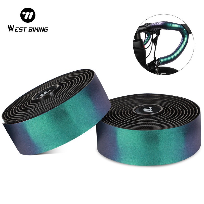 WEST BIKING Photochromic Reflective Road Bike Bicycle Handlebar Tape a Pair